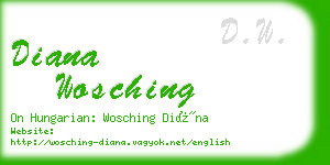 diana wosching business card